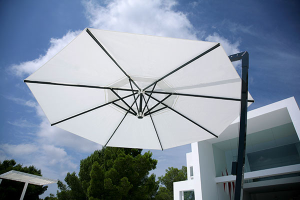 Sonnenschirm Amalfi rund weiß
