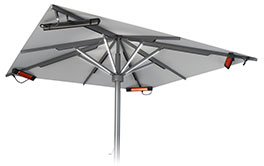 CARAVITA-Sonnenschirm mit LED-Leuchten