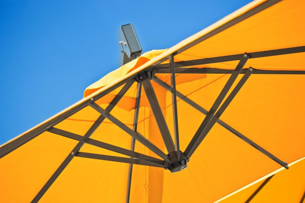 Sonnenschirm Amalfi Duo gelb quadratisch