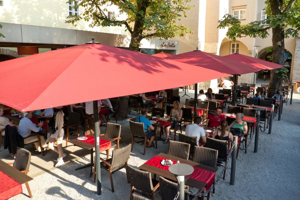 Sonnenschrim Big Ben Gastroschirm Restaurant rechteck rot