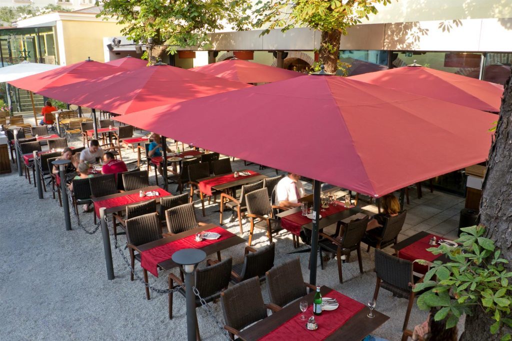 Sonnenschrim Big Ben Gastroschirm Restaurant rechteck rot